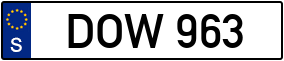 Trailer License Plate